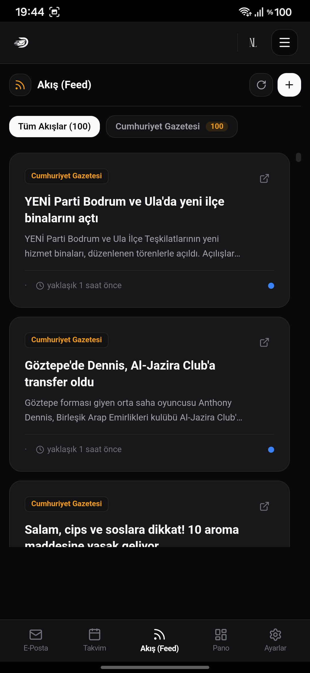 Mobil — RSS Akışı