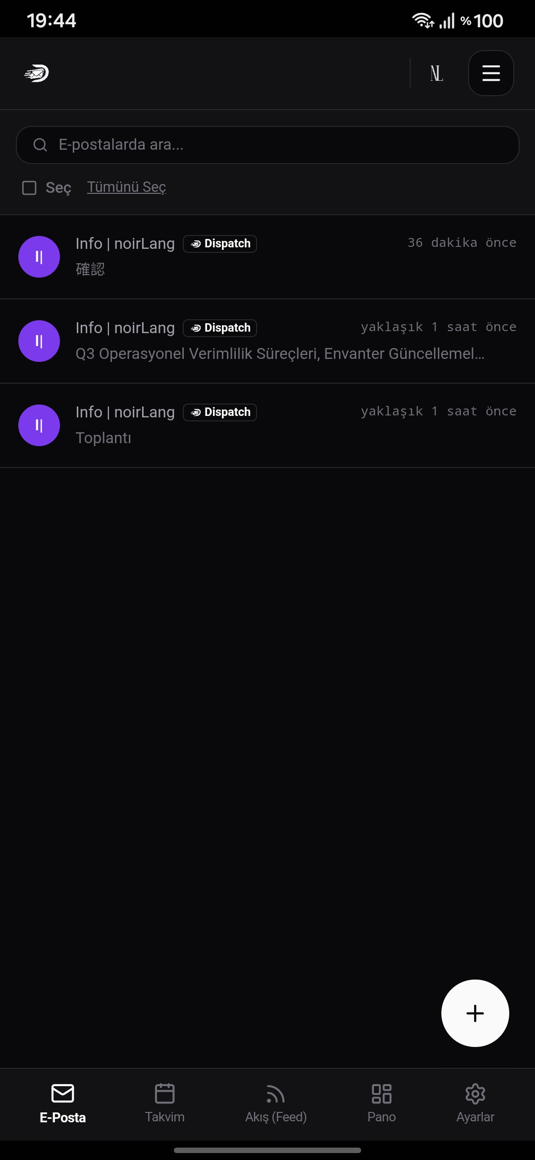 Mobil — E-Posta